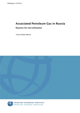 Associated Petroleum Gas in Russia