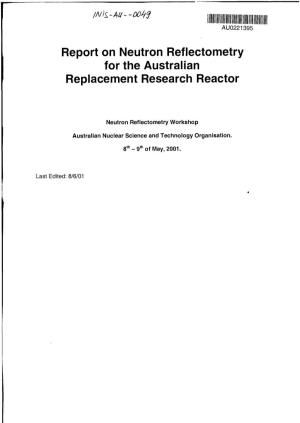 Neutron Reflectometry Workshop Report