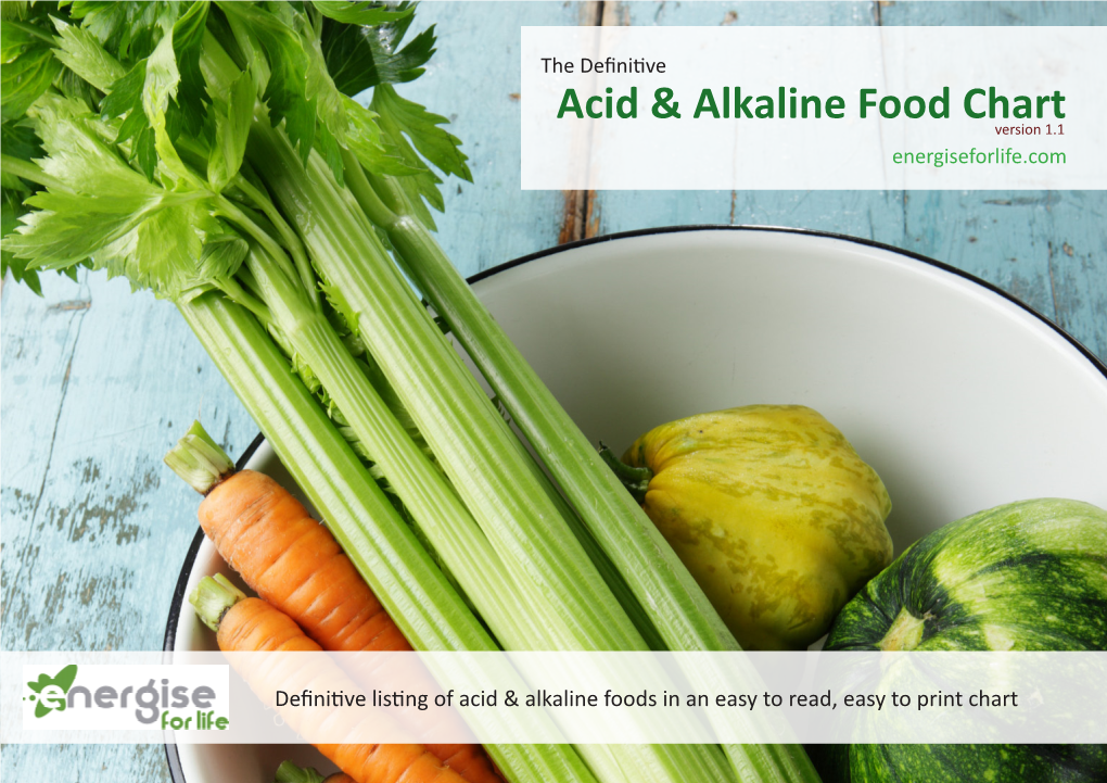 Acid & Alkaline Food Chart