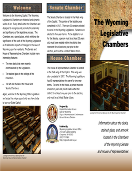 The Wyoming Legislative Chambers Brochure