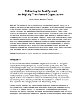 Reframing the Test Pyramid for Digitally Transformed Organizations