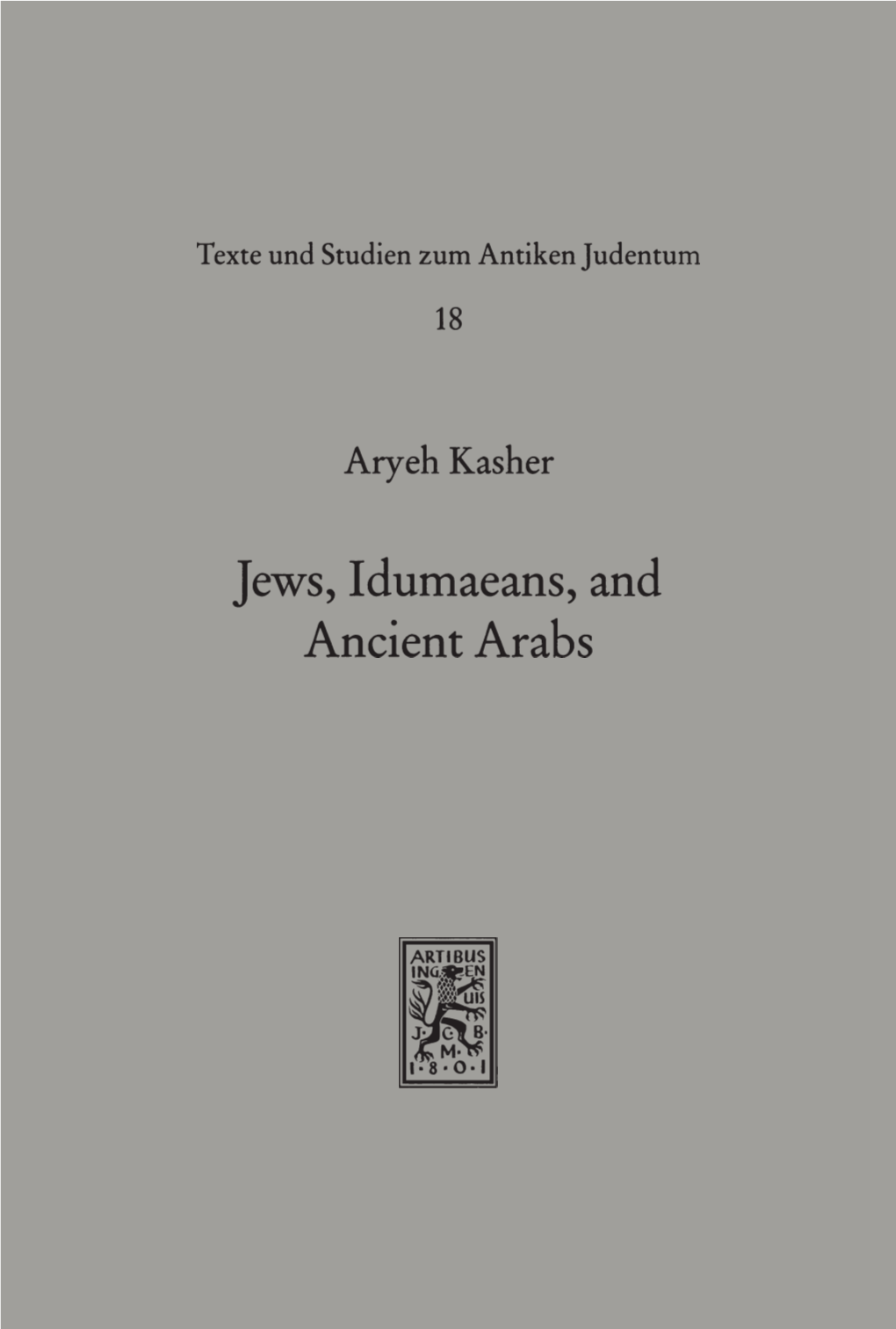 Jews, Idumaeans, and Ancient Arabs