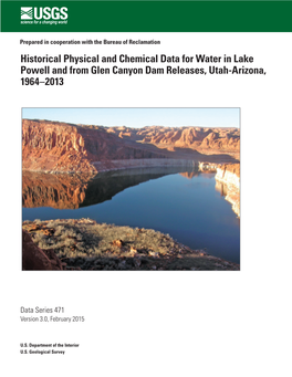 Historical Physical and Chemical Data for Water in Lake Powell and from Glen Canyon Dam Releases, Utah-Arizona, 1964–2013