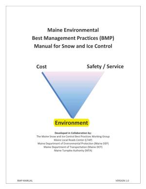(BMP) Manual for Snow and Ice Control