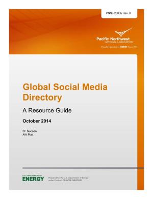Global Social Media Directory a Resource Guide