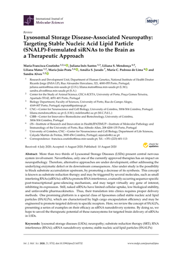 Targeting Stable Nucleic Acid Lipid Particle (SNALP)-Formulated Sirnas to the Brain As a Therapeutic Approach
