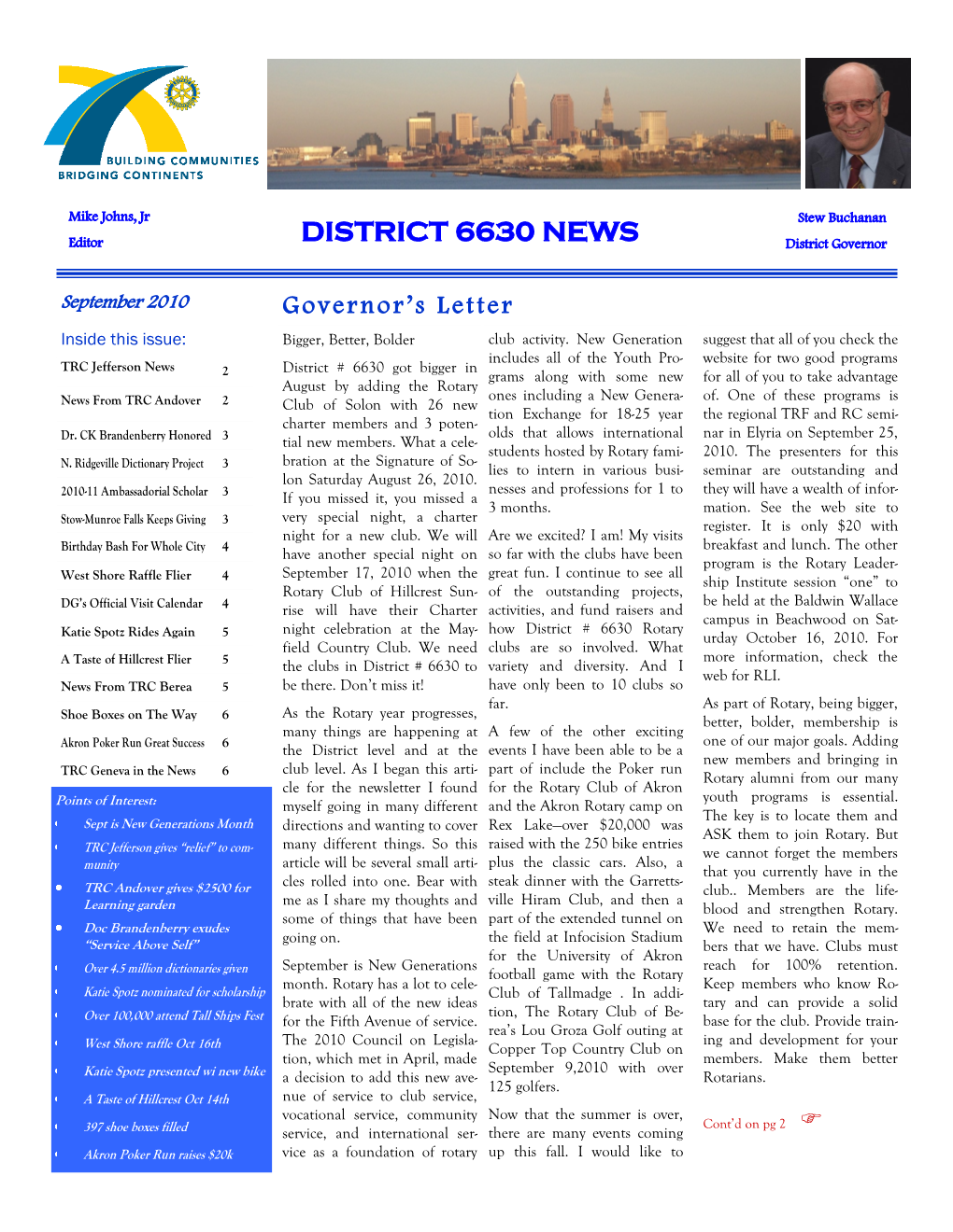 District 6630 Newsletter