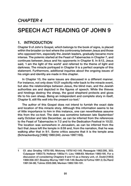 Speech Act Reading of John 9