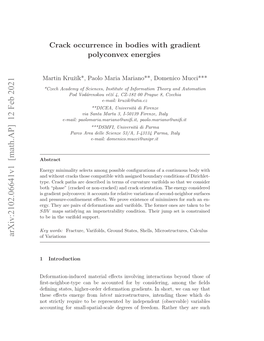 Crack Occurrence in Bodies with Gradient Polyconvex Energies