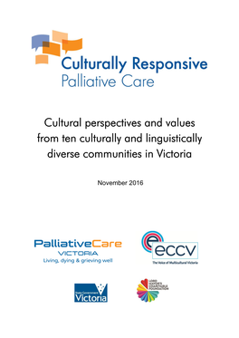Cultural Perspectives and Values from Ten Culturally and Linguistically Diverse Communities in Victoria