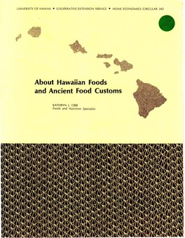 About Hawaiian Foods and Ancient Food Customs