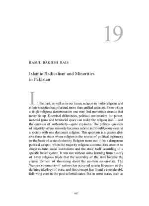 Islamic Radicalism and Minorities in Pakistan