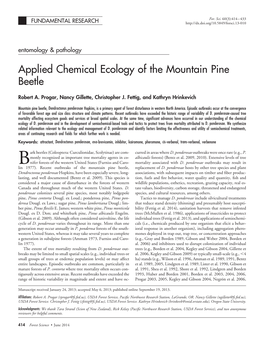 Applied Chemical Ecology of the Mountain Pine Beetle