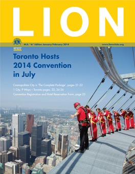 Toronto Hosts 2014 Convention in July