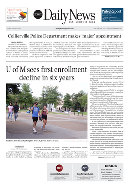 U of M Sees First Enrollment Decline in Six Years