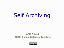 Self Archiving