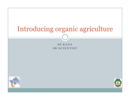 Introducing Organic Agriculture