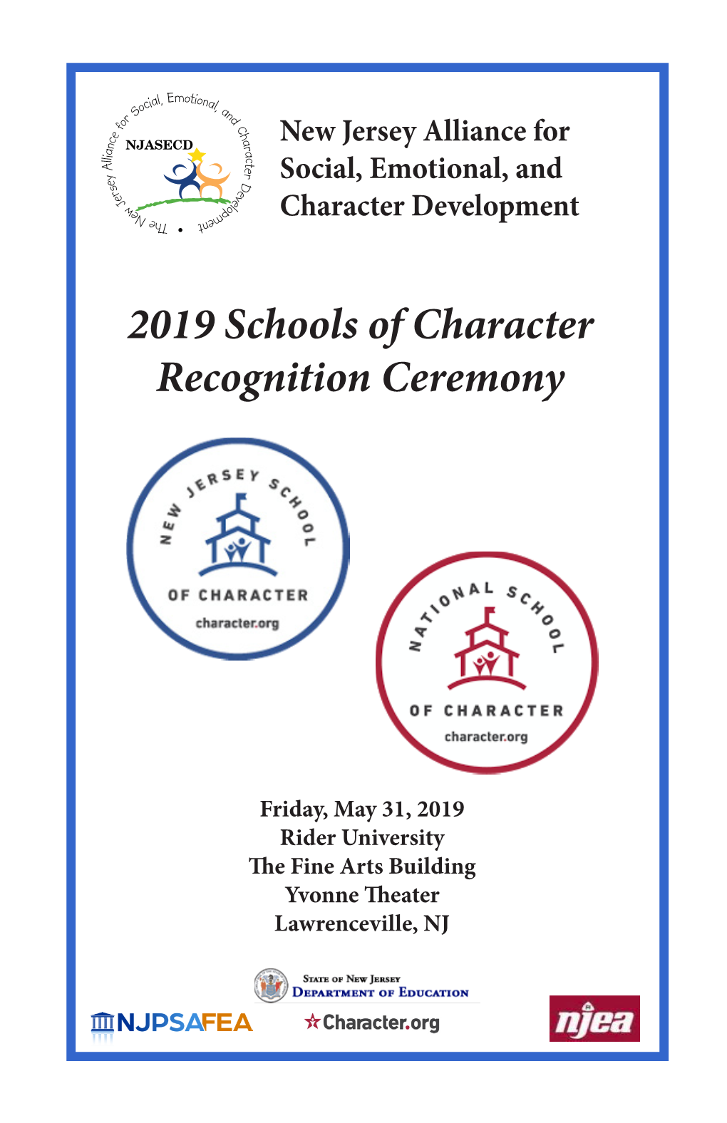 2019 Schools of Character Recognition Ceremony