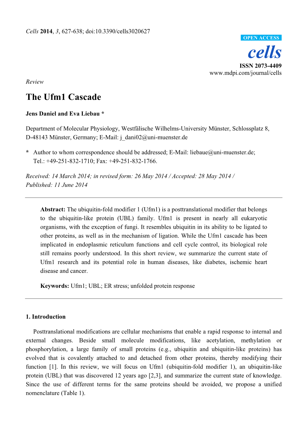 The Ufm1 Cascade