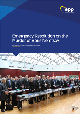Emergency Resolution on the Murder of Boris Nemtsov