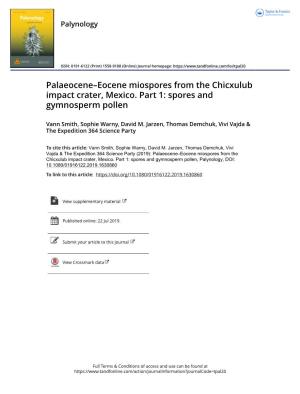 Palaeocene–Eocene Miospores from the Chicxulub Impact Crater, Mexico