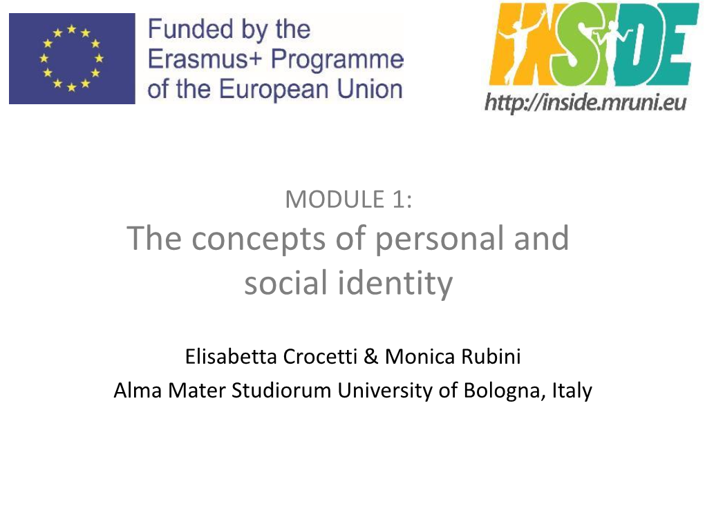 MODULE 1. the Concept of Personal and Social Identity