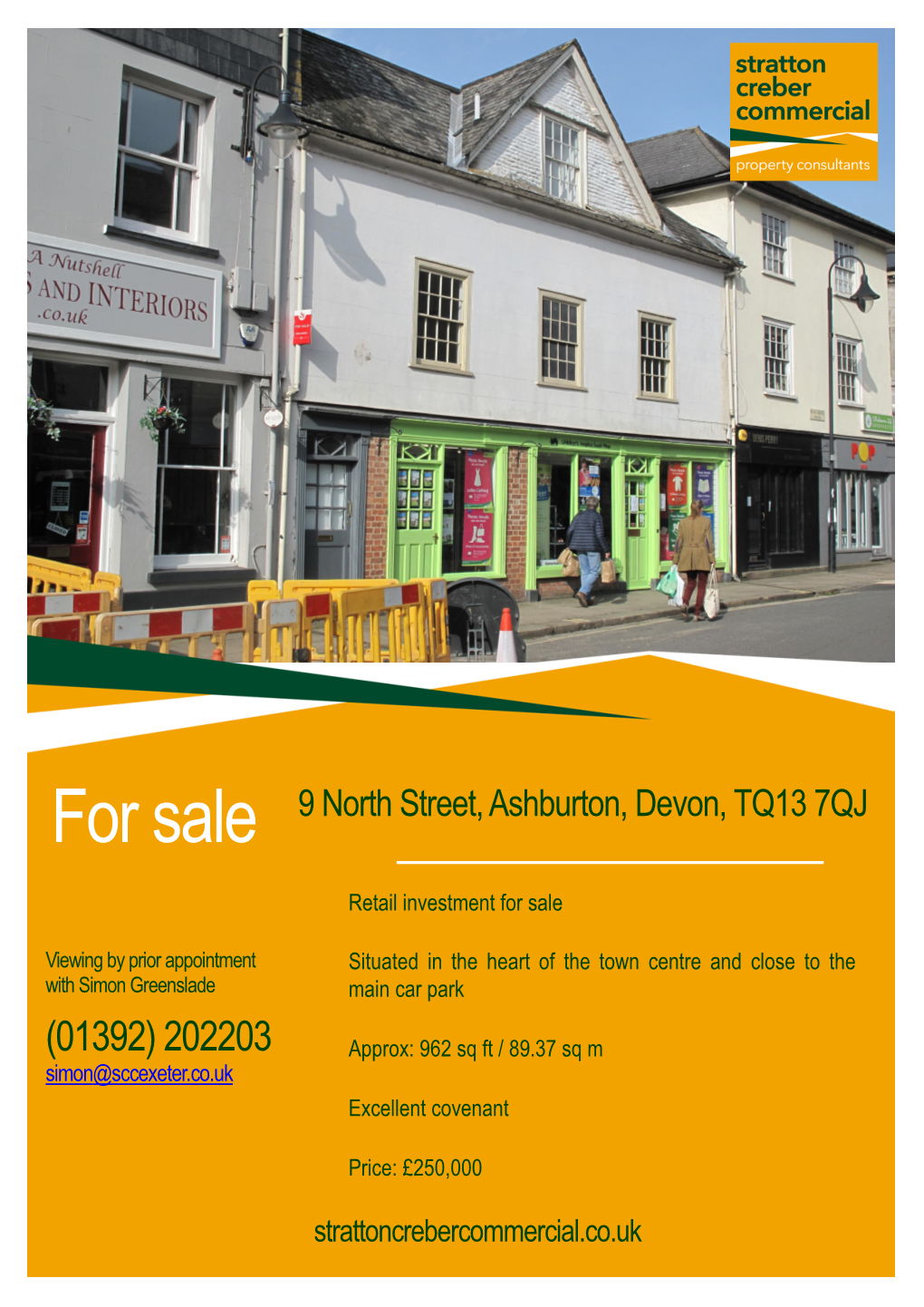 For Sale 9 North Street, Ashburton, Devon, TQ13 7QJ