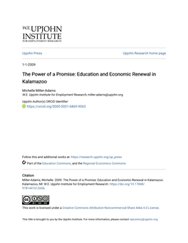 Education and Economic Renewal in Kalamazoo