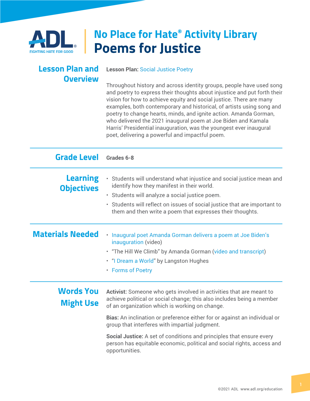 Poems for Justice