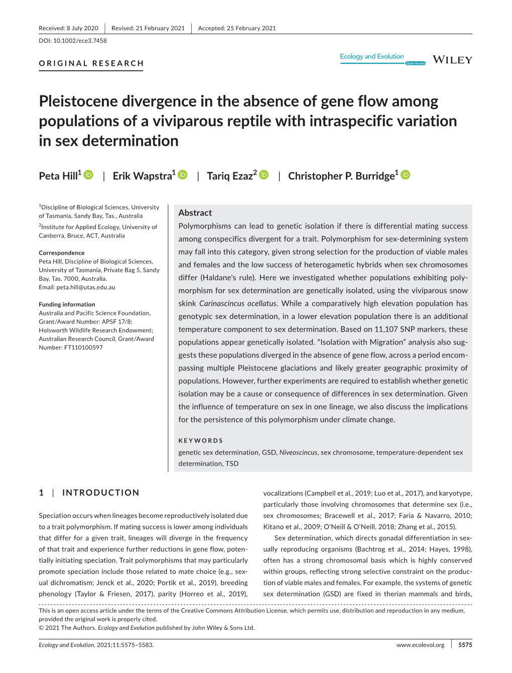 Pleistocene Divergence in the Absence of Gene Flow Among Populations of a Viviparous Reptile with Intraspecific Variation in Sex Determination