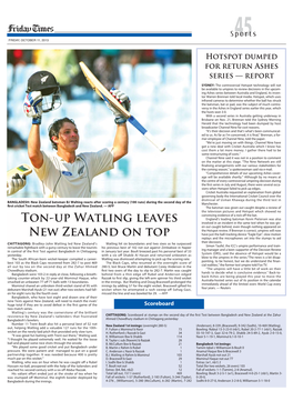 TON-UP Watling Leaves New Zealand ON