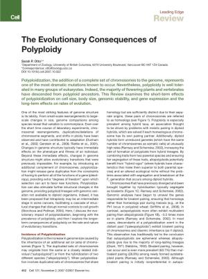 The Evolutionary Consequences of Polyploidy
