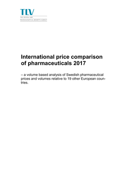 International Price Comparison of Pharmaceuticals 2017