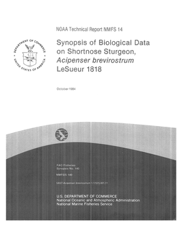 Synopsis of Biological Data on Shortnose Sturgeon Acipenser