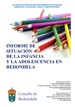 Informe De Situación De La Infancia Y La Adolescencia En Redondela