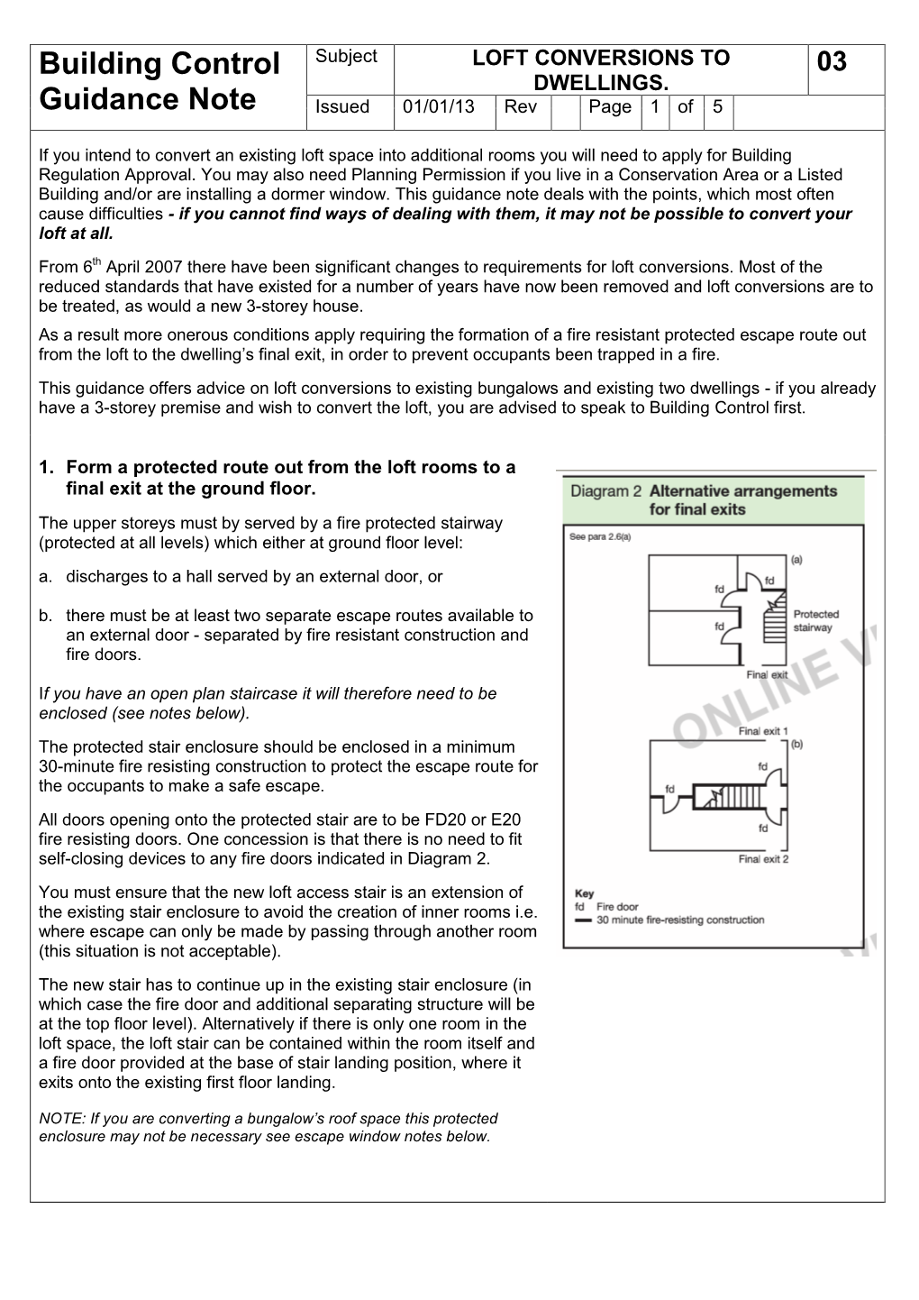 Loft Conversions to 03 Dwellings