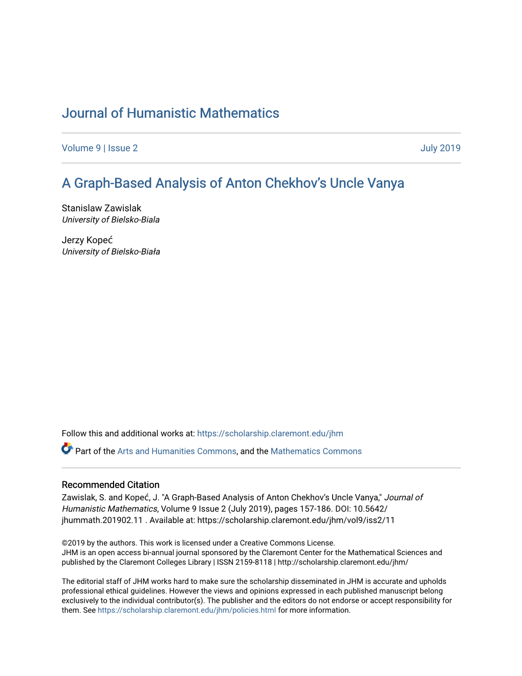 A Graph-Based Analysis of Anton Chekhov's Uncle Vanya