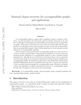 Maximal Cliques Structure for Cocomparability Graphs and Applications