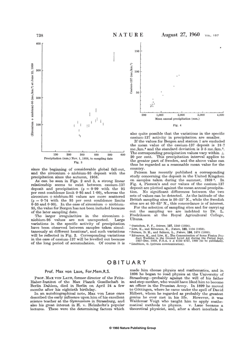 NATURE August 27, 1960 VOL. 187 OBITUARY