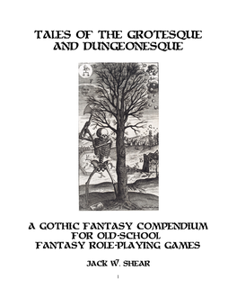 Tales of the Grotesque and Dungeonesque