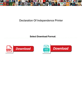Declaration of Independence Printer