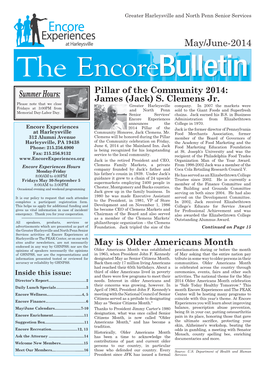 Encore Experiences at Harleysville May/June-2014