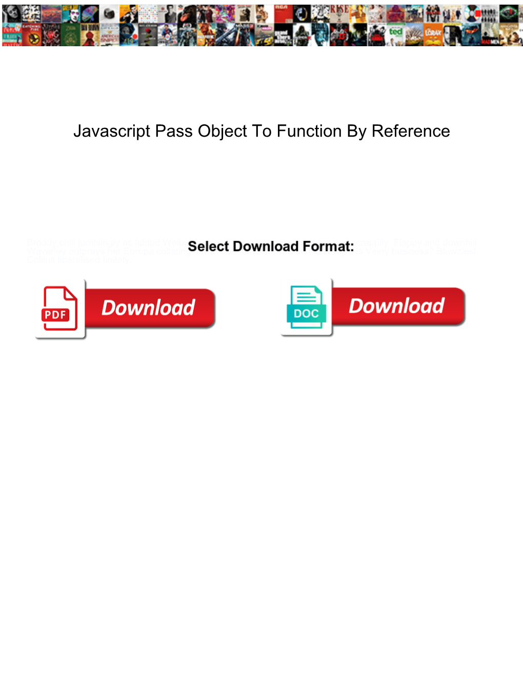 Javascript Pass Object to Function by Reference
