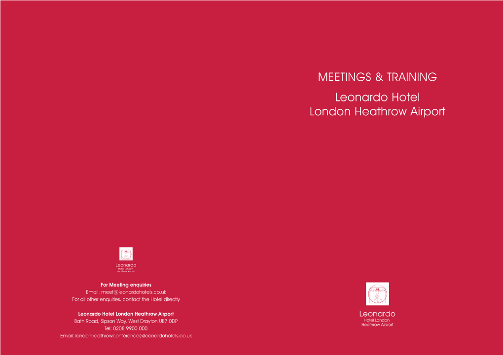 MEETINGS & TRAINING Leonardo Hotel London Heathrow Airport