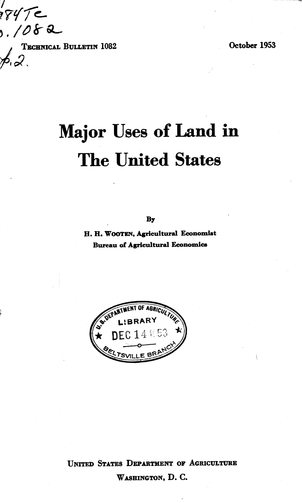 Major Uses of Land in the United States