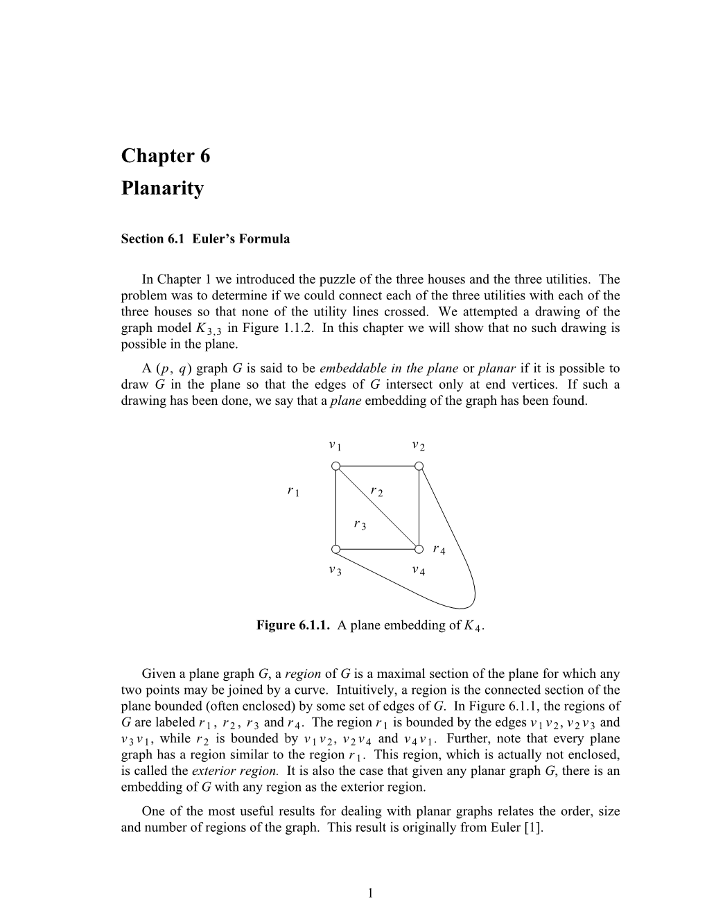 Chapter 6 Planarity