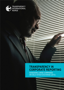 Transparency in Corporate Reporting