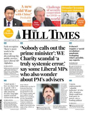 'Nobody Calls out the Prime Minister': WE Charity Scandal