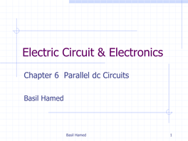 Chapter 6 Parallel Dc Circuits