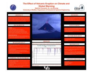 The Effect of Volcanic Eruption on Climate and Global Warming Sabrina Fleurantin, Dr